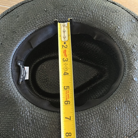 Ace of something black straw fedora hat M - Picture 11 of 11